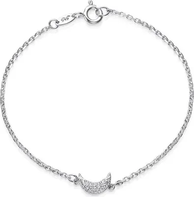 Produktbild von SILBERKETTEN STORE Kinder-Armband Anker 1,7mm mit Mond - 925 Silber, Länge wählbar - 12cm