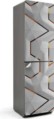 Produktbild von Abstraktes Netzwerkmuster – Kühlschrank Aufkleber – Klebefolie Kühlschrank – Kühlschrank Dekor – Kühlschrankfolie selbstklebend – Küchen Dekoration – 60x205 cm