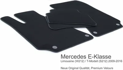 Produktbild von Fußmatten für Ihren Mercedes W212 C218 E-Klasse Qualität Velours Autoteppich