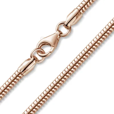 Produktbild von MATERIA by Matthias Wagner Schlangenkette Silber 925 Rosegold Damen Halskette Collier 3mm K25