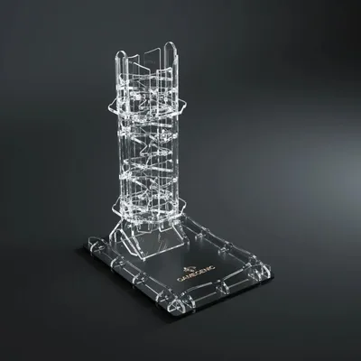 Imagen del producto de Gamegenic Crystal Twister Premium, torre de dados de alta calidad, color plateado. Plateado. Talla única