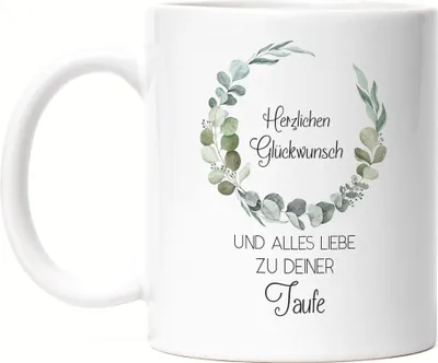 Produktbild von Alles Liebe zu deiner Taufe Tasse Weiß Taufgeschenk Christentum Kirche