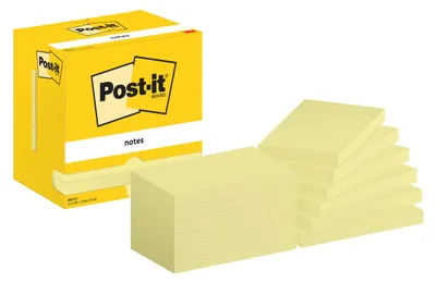 Produktbild von Post-It 655-CY, Rechteck, Gelb, Papier, PEFC, 127 mm, 76 mm