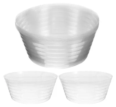Produktbild von 10 Stück Transparente Blumentopfuntersetzer aus Langlebigem Kunststoff