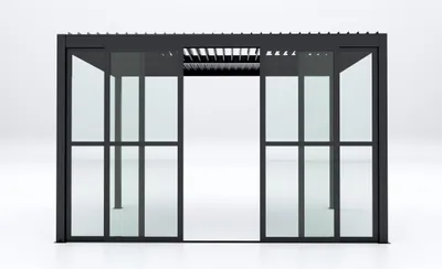 Immagine prodotto di Milani Home - laterale in policarbonato per pergola bioclimatica, 370 x 3 x 238 cm, antracite