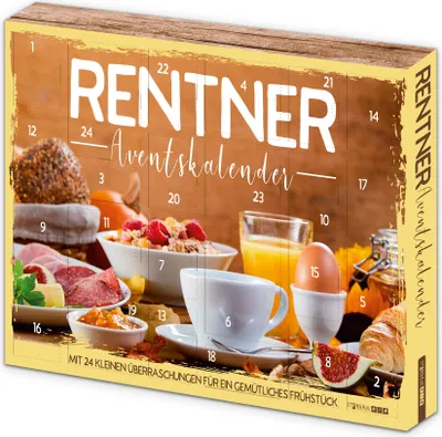 Produktbild von itenga Adventskalender Rentner gefüllt mit hochwertigen Frühstücksartikeln