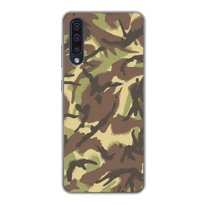 Produktbild von MuchoWow® Handyhülle Schutzhülle Hülle für Samsung Galaxy A30s Camouflage-Muster in natürlichen Farben Silikon Softcase Handy Hülle - Karteninhaber