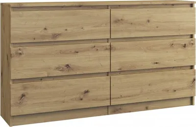 Produktbild von Roe Furniture | Kommode - 6 Schubladen - 140 cm - Artisan - Modernes Design - Hochglanzfronten - Sideboard