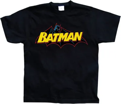 Produktbild von Batman Retro Logo T-Shirt - Small - Black