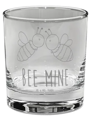Produktbild von Mr. & Mrs. Panda Tumbler Biene Liebe - Transparent - Geschenk, Glas, Whiskyglas, Whiskey, Scotch, Whisky