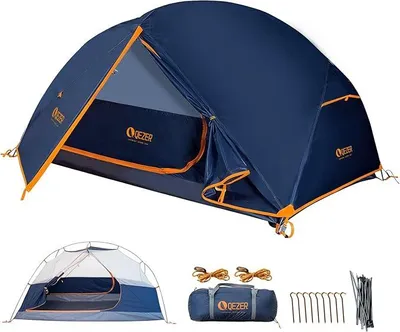 Produktbild von Ultraleichtes Rucksackzelt, Campingzelt, wasserdichtes Polyurethan3000mm Außenzelt, Polyurethan5000mm Bodenzelt, ultraleichtes Rucksackdesign, geeignet zum Wandern, Campen und für Outdoor-Aktivitäten.