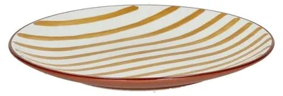 Productafbeelding van Pomax Mykonos dessertbord, porselein, geel, Ø 20,3 x H 2 cm