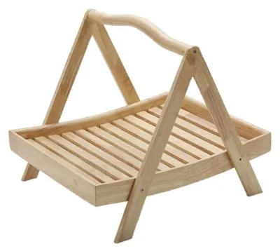 Obrázok produktu pre Gumený podnos na tortu z dreva, vhodný na dezerty