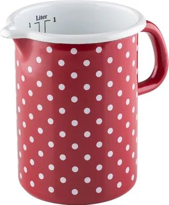 Immagine prodotto di Misuratore da cucina Riess ⌀10cm 1L punti smalto rosso