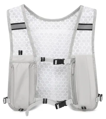 Image de INF Gilet d'hydratation léger en polyester — sac multifonction pour randonnée, course et vélo Gris