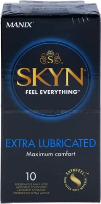 Produktbild von Manix SKYN Extra Lube, Männliches Kondom, weich, Transparent, Polyisopren, Regelmäßig, 53 mm