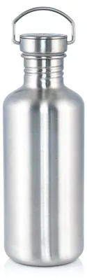 Wasserflasche aus Edelstahl 1000 ml mit Tragegriff