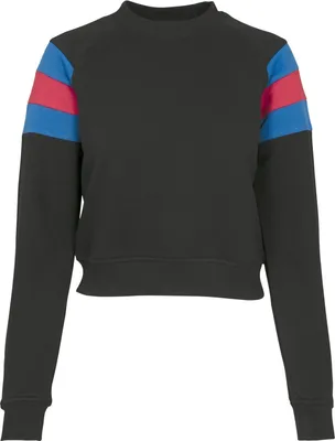 Produktbild von Urban Classics Ladies - Stripe Short Pullover schwarz - L
