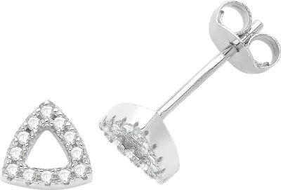 Image de Boucles d'Oreilles Femme Argent fin 925 avec Oxyde de Zirconium - 7mm*7mm; TRS33295