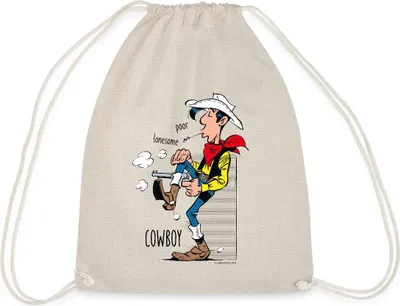 Produktbild von Spreadshirt Lucky Luke Poor Lonesome Cowboy Turnbeutel, One size, Natur