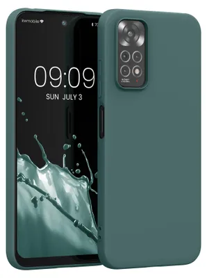 Produktbild von kwmobile Handyhülle für Xiaomi Redmi Note 11 / Note 11S Hülle - TPU Case - Kabelloses Laden - Schutzhülle Cover in Moosgrün
