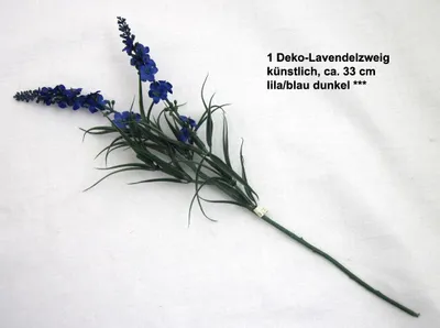 Produktbild von 1 Deko-Lavendelzweig, künstlich, lila/blau dunkel ca. 33 cm