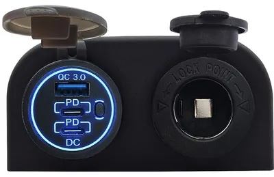 Productafbeelding van ProRide Sigarettenaanstekercontactdoos - Met schakelaar - Opbouw - 12V - Blauw