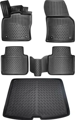 Produktbild von Gummimatten & Kofferraumwanne Set für VW Tiguan Allspace II (5-Sitzer) 2016-2024 oberer Ladeboden