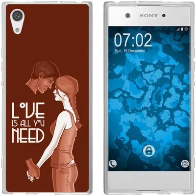 Produktbild von PhoneNatic Case kompatibel mit Sony Xperia XA1 Silikon-Hülle in Love Beziehung M3