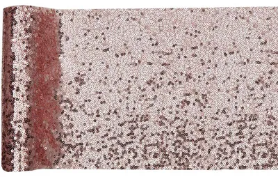 Produktbild von Tischläufer Roségold aus Pailletten 3 m x 19 cm