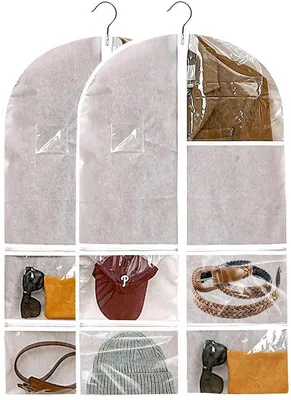 Produktbild von Ibenzoa® Kleiderhüllen 2er-Set 60×100 cm – transparente Kleidersäcke mit Reißverschluss, universal für Kleiderbügel, atmungsaktiv, Schutz vor Staub & Feuchtigkeit