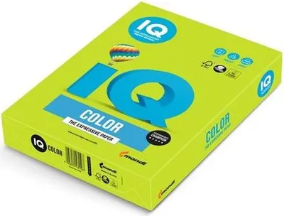 Produktbild von IQ Color Tintenstrahl, Laser Kopier- und Mehrzweckpapier - Grün - DIN DIN A4 - 210 mm x 297 mm - 80 g/m² Grammage - 500er Blatt - Umweltfreundlich, Alterungsbeständig, Farbecht, Ungiftig