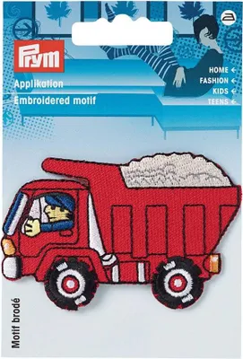 Obrázok produktu pre Nášivka nákladné auto, nažehľovacie, červená