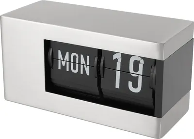 Image de Horloge de bureau élégante et polyvalente Horloge numérique à bascule pour la maison, la chambre ou le bureau, argentée