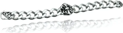 Produktbild von Karisma Edelstahl 316L Männer Bourbornische Lilie Panzerarmband Länge 22,5cm - Silber