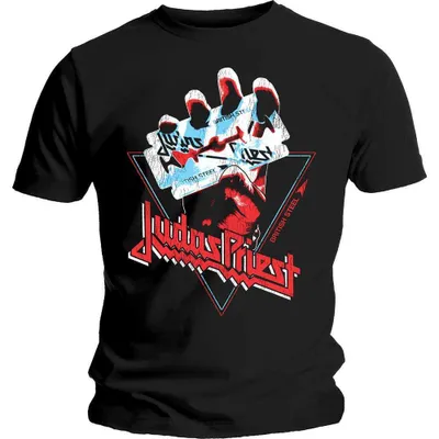 Obrázek produktu pro Judas Priest British Steel Hand Triangle Black S Tričko
