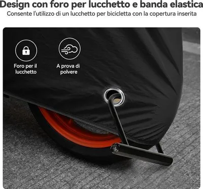 Produktbild von Famanu Fahrradschutzhülle für 2-3 Fahrräder, wasserfest aus 190T-Nylon - Schwarz
