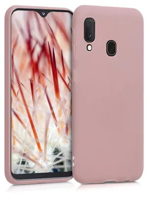 Produktbild von kwmobile Handyhülle für Samsung Galaxy A20e Hülle - TPU Case - Kabelloses Laden - Schutzhülle Cover in Winter Rose