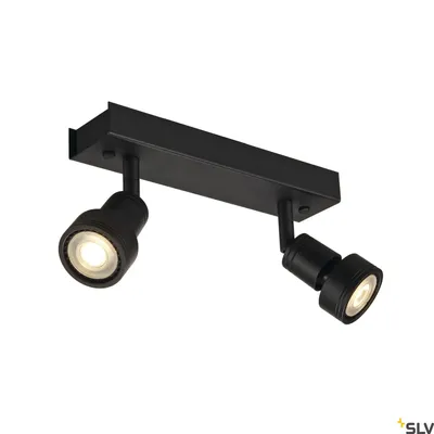 Produktbild von SLV 147370 PURI 2 Deckenleuchte mattschwarz 2xGU10 max. 2x50W mit Decoring