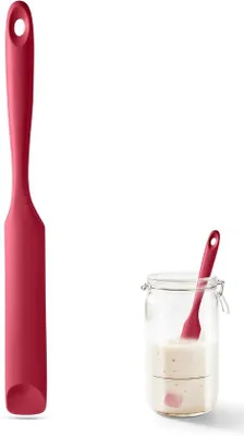 Produktbild von Silikonische Spatel mit Löpelpunkt, hitzebeständig zum Mischen und Schaben.