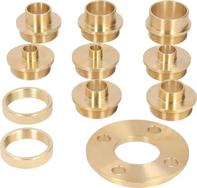 Produktbild von Frässchablonen Führungsbuchsen Set - 11-teilig - Messing 10–30 mm - Kopierhülsen für Oberfräse - Für Holzarbeiten - Im Aufbewahrungskoffer