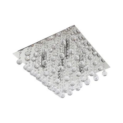 Produktbild von Lindby Deckenleuchte Annica, eckig, chrom, Metall, 42cm