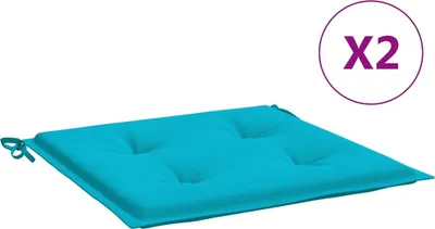 Obrázok produktu pre vidaXL Vankúš na záhradné kreslo 2 ks. Tyrkysová 50x50x3 cm Látka