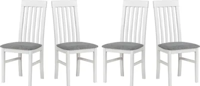 Image de Chaise de salle à manger 4x "NILO 1", blanc, aragon 93,