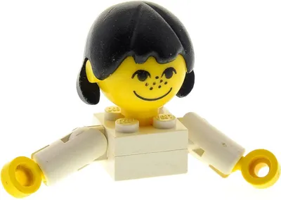 Produktbild von 1x Lego Homemaker Großkopf Figur Frau Kind weiss Sommersprossenx196 685px3c01
