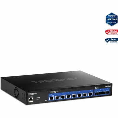 Produktbild von Trendnet TEG-7124WS, Managed, L2/L3/L4, 10G Ethernet (100/1000/10000), Vollduplex, Rack-Einbau, 1U