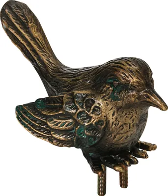 Produktbild von Dehner Vogelfigur für Vogeltränke, frostbeständig, 5 x 10 x 4 cm, Bronze