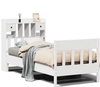 Immagine prodotto di vidaXL Letto in legno massiccio senza materasso bianco 90x190 cm in legno di pino