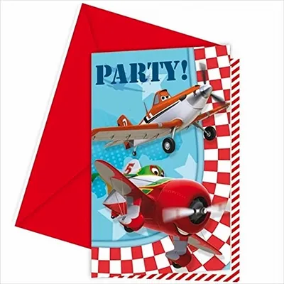 Produktbild von Disney Planes 6 Einladungskarten