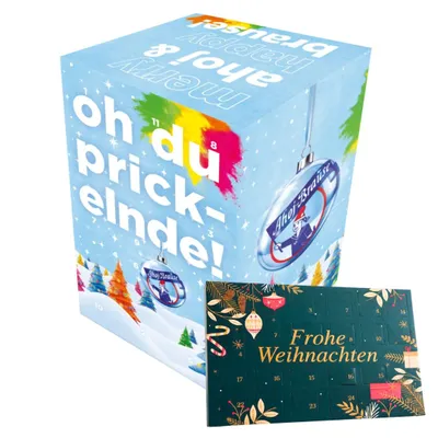 Produktbild von 2er Weihnachtskalender Set – Ahoj Brause Adventskalender 2026 Süßigkeiten, Kinder & Erwachsene + Doug Tisch Advent Kalender